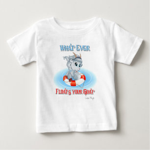 Camiseta Para Bebê Qualquer Coisa Que Flutuar O Seu Cabra