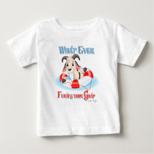 Camiseta Para Bebê Qualquer Coisa Que Flutuar O Seu Cabra