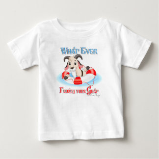 Camiseta Para Bebê Qualquer Coisa Que Flutuar O Seu Cabra