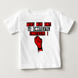 Camiseta Para Bebê Qualquer que seja o CONTEXTO CONTESTA! - Jogos de