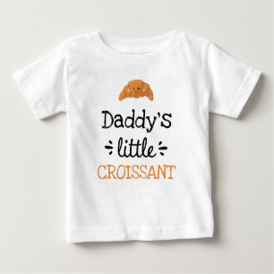 Camiseta Para Bebê [Qualquer texto] Pequeno Croissant