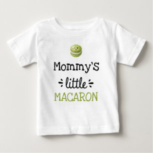 Camiseta Para Bebê [Qualquer texto] Pequeno Macarão