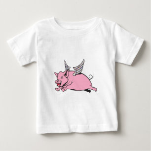 Camiseta Para Bebê quando os suínos voam