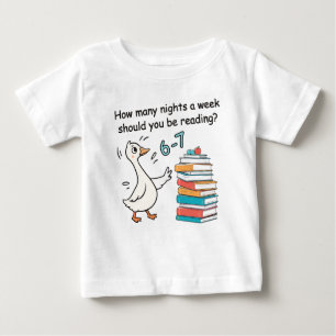 Camiseta Para Bebê Quantas Noites por Semana Você Deve Ler 6-7