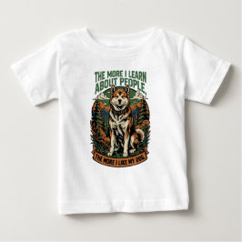 Camiseta Para Bebê Quanto mais eu gosto do meu cachorro