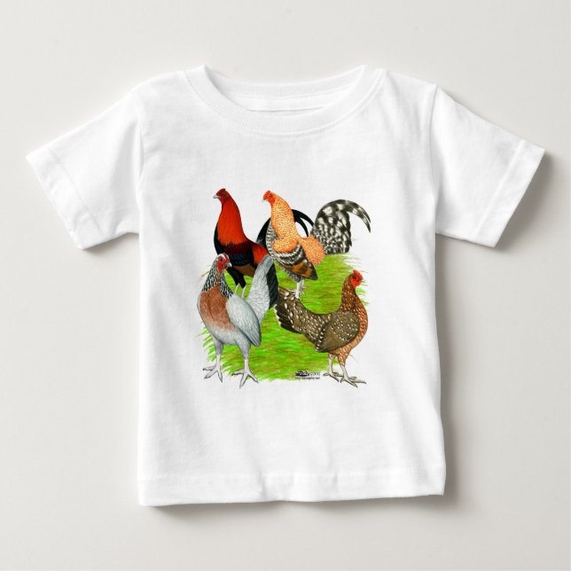 Camiseta Para Bebê Quarteto de Old English Game (Frente)