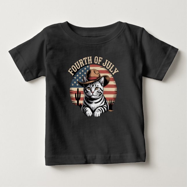 Camiseta Para Bebê Quarto de julho (Frente)