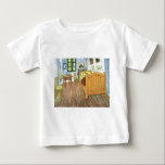 Camiseta Para Bebê Quarto de Van Gogh em Arles<br><div class="desc">Incomum para Van Gogh é o delicado manejo do Pont d'Asnières de seu período parisiense, em que a cena mal é descrita, sugerido apenas com a ponta da escova, "escrita" como ela era, bem à maneira japonesa. Mas havia, com certeza, mais do que isso. Em impressões japoneses certamente viu o...</div>