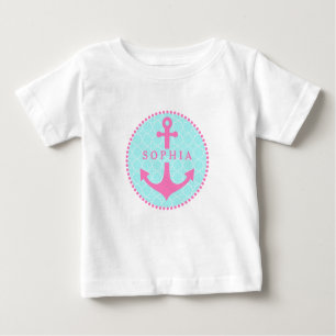 Camiseta Para Bebê Quatrefoil azul + Bodysuit cor-de-rosa do tutu da
