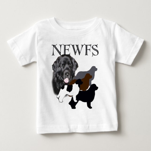 Camiseta Para Bebê Quatro cores para cães da Terra Nova (Frente)
