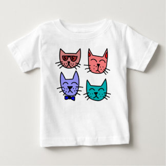 Camiseta Para Bebê Quatro Legal Cats Toddler Ruffle Tee