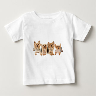 Camiseta Para Bebê Quatro yorkies