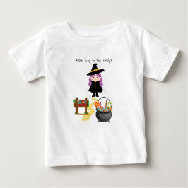 Camiseta Para Bebê Que caminho para o doce?