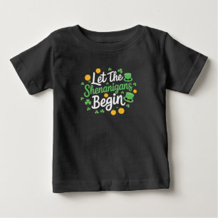 Camiseta Para Bebê Que Comece as Travessuras Engraçado Dia de São Pat
