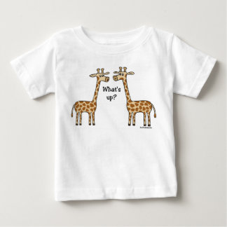 Camiseta Para Bebê Que está acima? T-shirt do girafa