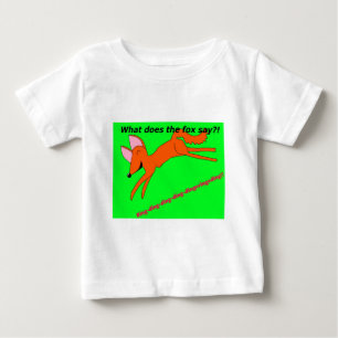 Camiseta Para Bebê Que faz a raposa diz?