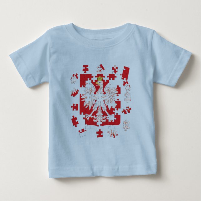 Camiseta Para Bebê Quebra-cabeça polonês da herança (Frente)
