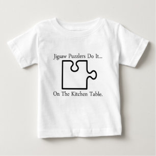 Camiseta Para Bebê Quebra-cabeças Fazem Isso... Na Mesa da Cozinha