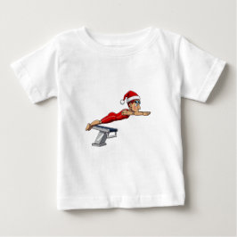 Camiseta Para Bebê Quebra-Nozes Nadador Férias de Natação Atlético Na