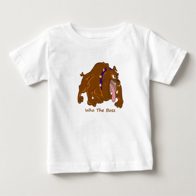 Camiseta Para Bebê Quem é o Chefe. (Frente)