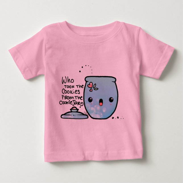 Camiseta Para Bebê Quem roubou os biscoitos do CookieJar!? (Frente)