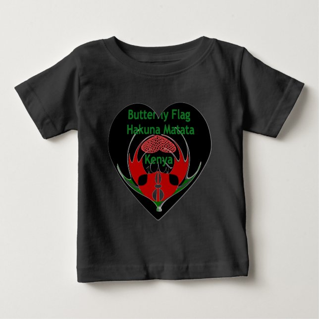 Camiseta Para Bebê Quênia (Frente)