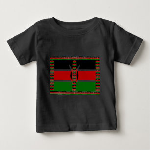 Camiseta Para Bebê Quênia Sinalizadores de Miniatura Sem Costura Sina