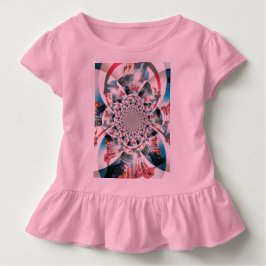 Camiseta Para Bebê Quênia Tapeçaria Caleidoscópio Impressão de Arte