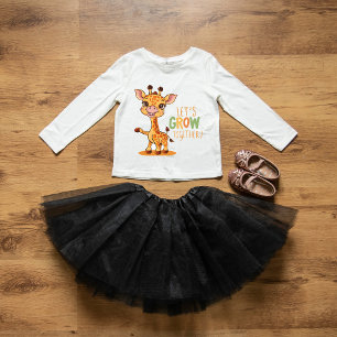 Camiseta Para Bebê "Querida Girafa Bonita : 'Vamos Cresce Junto'"