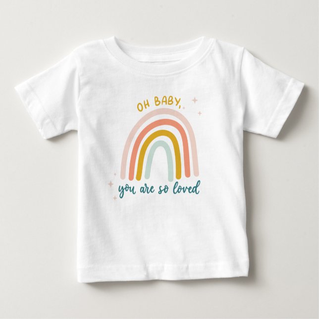 Camiseta Para Bebê Querida Você É Tão Amada (Frente)
