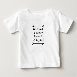 Camiseta Para Bebê Querido escolhido amado adotado