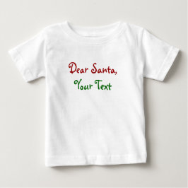 Camiseta Para Bebê Querido Papai Noel - Carta Personalizada para o Pa