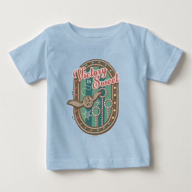 Camiseta Para Bebê QUIDDITCH™ Victory is Sweet Holiday Cookie Graphic (Frente)