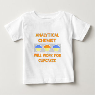 Camiseta Para Bebê Químico Analítico ... Trabalhará Para Cupcakes