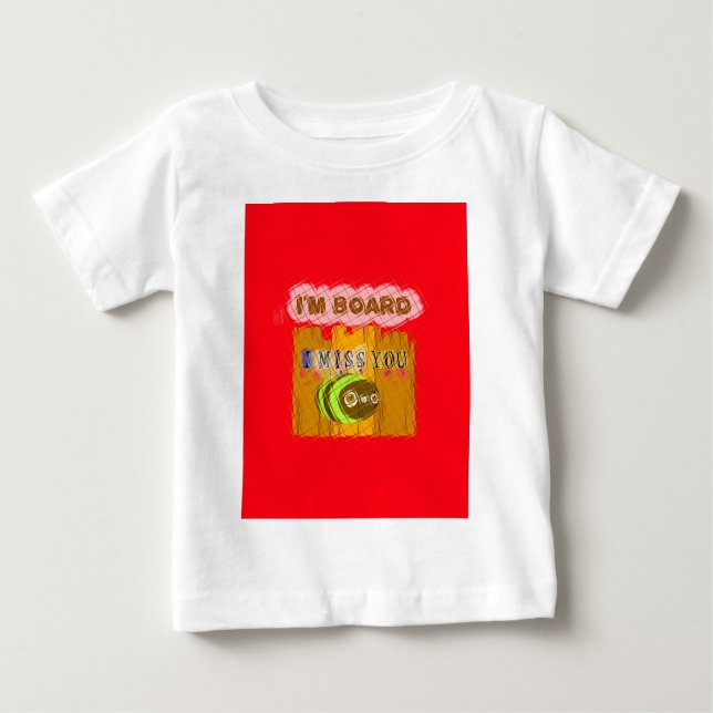 Camiseta Para Bebê Quirky Bee Art Impressão (Frente)