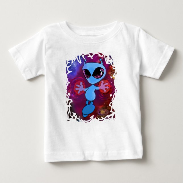 Camiseta Para Bebê Qwiby Baby T-Shirt (Frente)