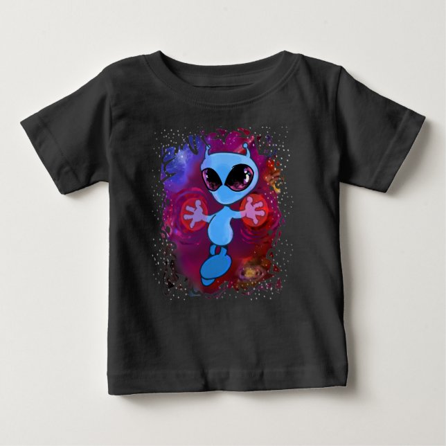 Camiseta Para Bebê Qwiby Baby T-Shirt (Frente)