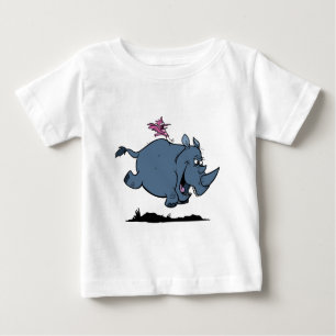 Camiseta Para Bebê R é para o rinoceronte