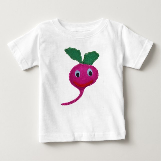 Camiseta Para Bebê Rabanete (Frente)