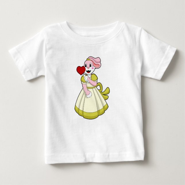 Camiseta Para Bebê Rabbit as Bride with Wedding dress.PNG (Frente)