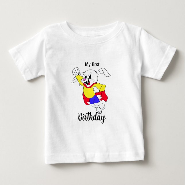 Camiseta Para Bebê Rabbit Hero Toddler (Frente)