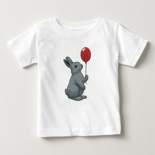 Camiseta Para Bebê Rabbit with Balloon (Frente)