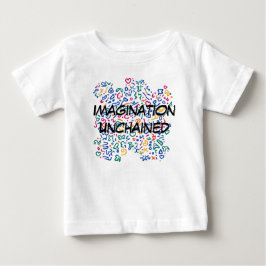 Camiseta Para Bebê Rabisco divertido formas vibrantes coloridas