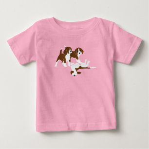 Camiseta Para Bebê raça Beagle dog