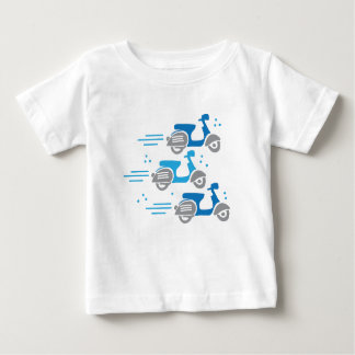 Camiseta Para Bebê raça do moped de três patinetes