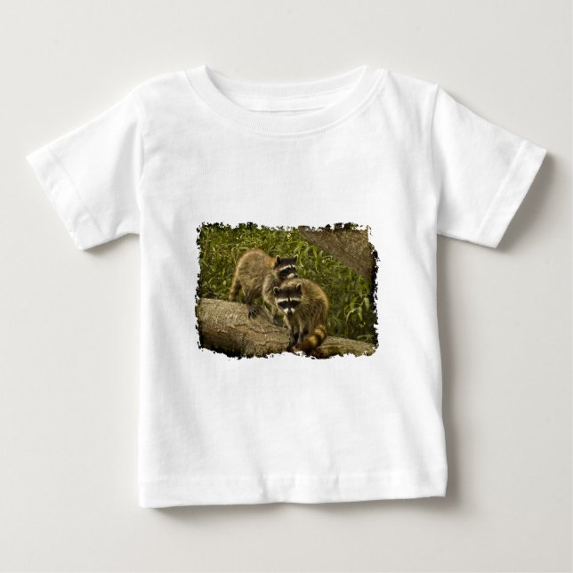 Camiseta Para Bebê Raccoons (Frente)