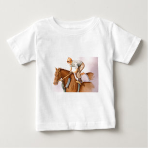 Camiseta Para Bebê Race Horse e Jockey