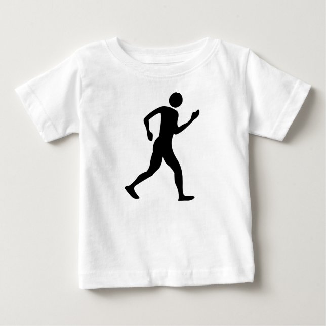 Camiseta Para Bebê Racewalk - preto (Frente)