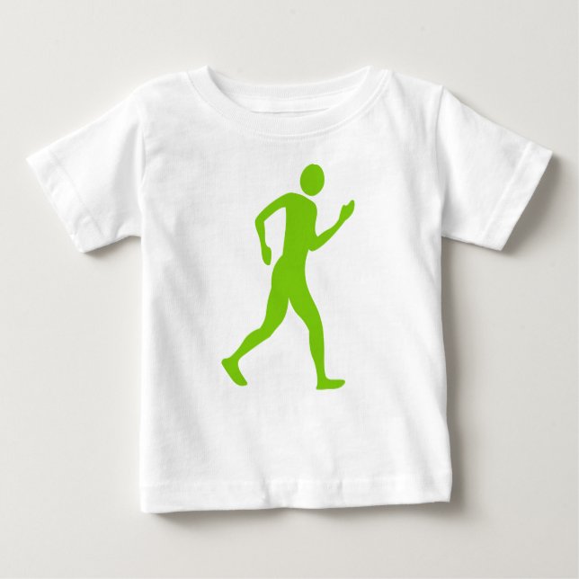 Camiseta Para Bebê Racewalk - Verde marciano (Frente)