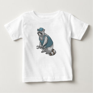 Camiseta Para Bebê Racoon como artesão de Wrench